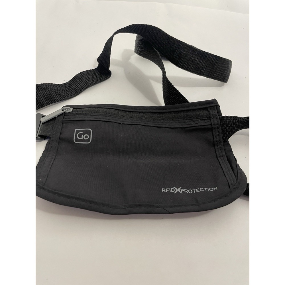 Go Small Crossbody RFID Protection Wallet With Adjustable Strap Black